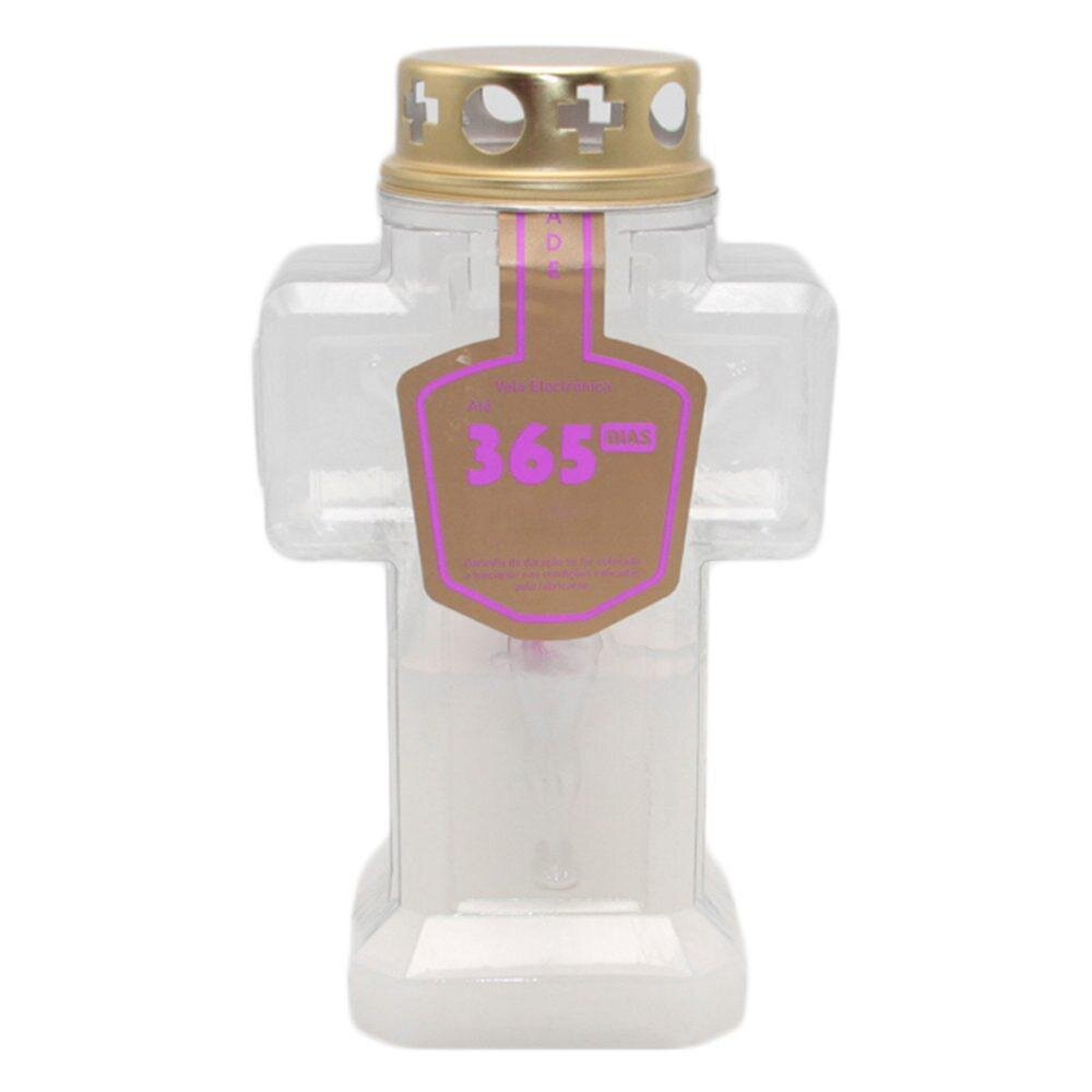 Vela Cirio LED Cruz Branco 365 Dias