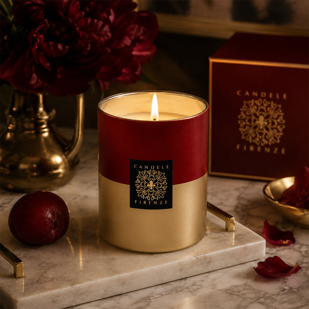 Vela Copo Firenze Aromático Baco Dourado 36h