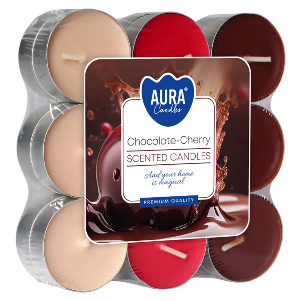 Vela Tealight Aromática Pack.18 Chocolate & Cereja 4h