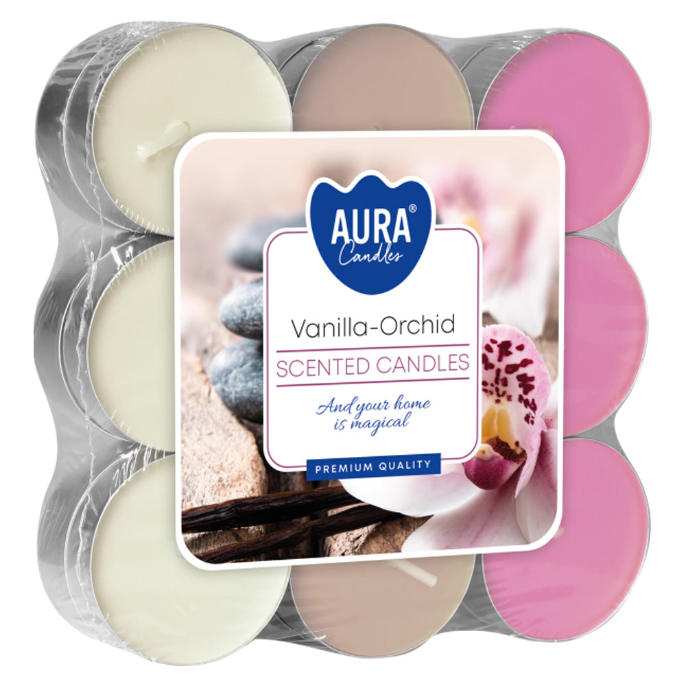 Vela Tealight Aromática Pack.18 Baunilha & Orquídea 4h