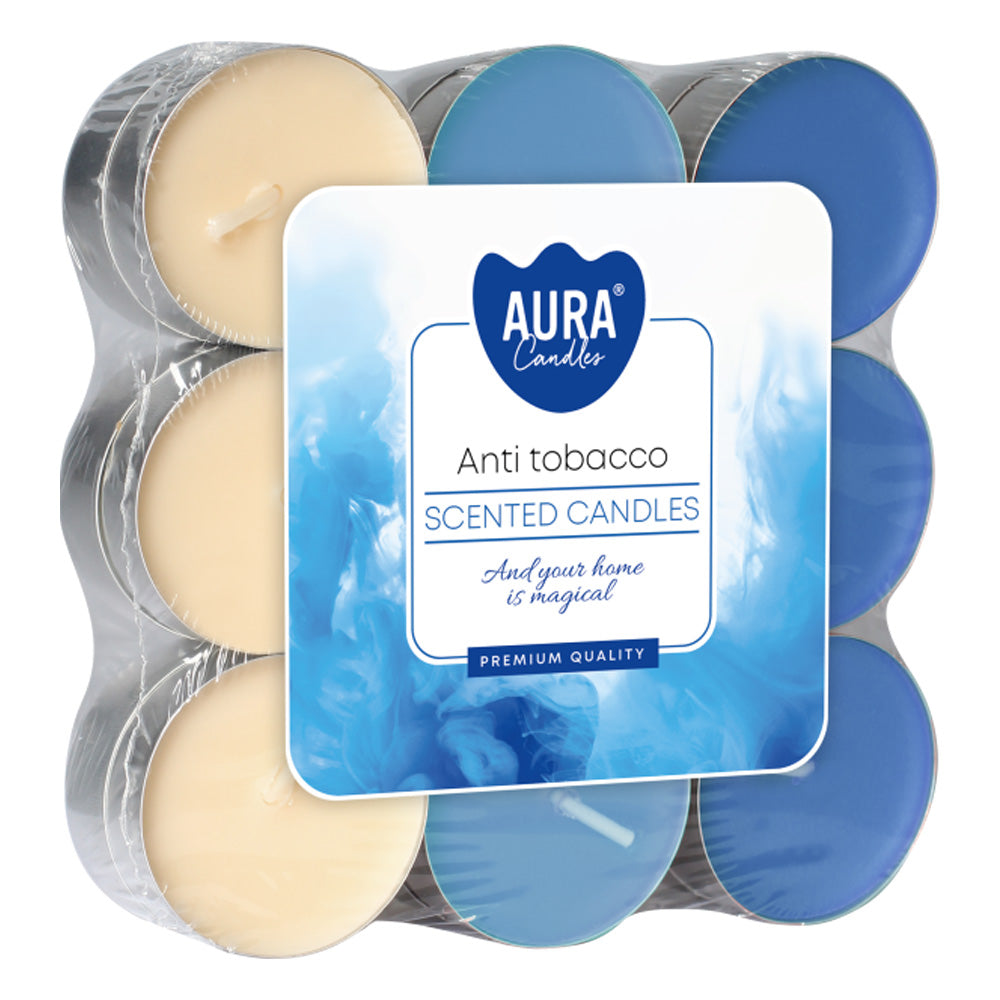 Vela Tealight Aromática Pack.18 Anti-Tabaco 4h