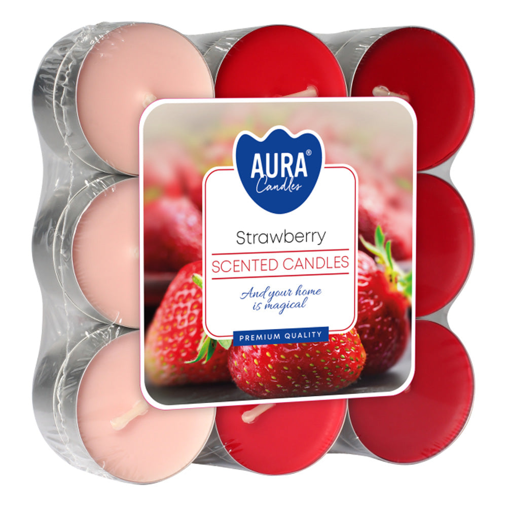 Vela Tealight Aromática Pack.18 Morango 4h