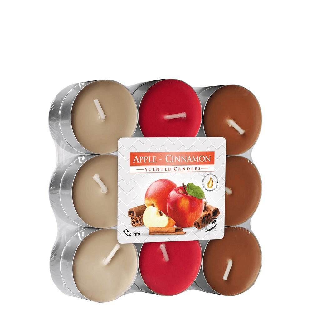 Vela Tealight Aromática Pack.18 Maçã & Canela 4h