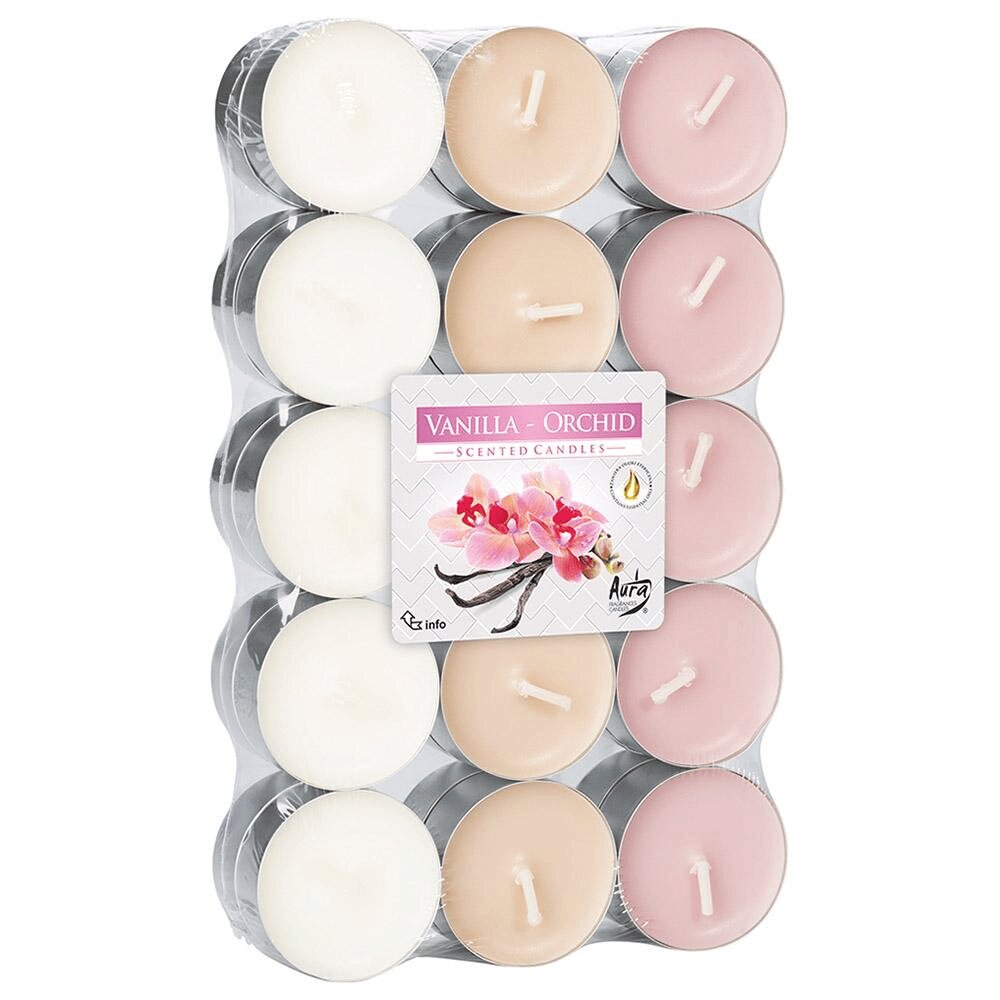 Vela Tealight Aromática Pack.30 Baunilha & Orquídea 4h