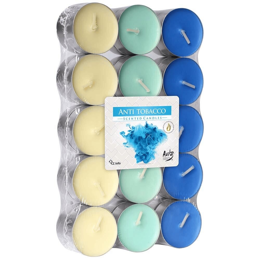 Vela Tealight Aromática Pack.30 Anti Tabaco 4h