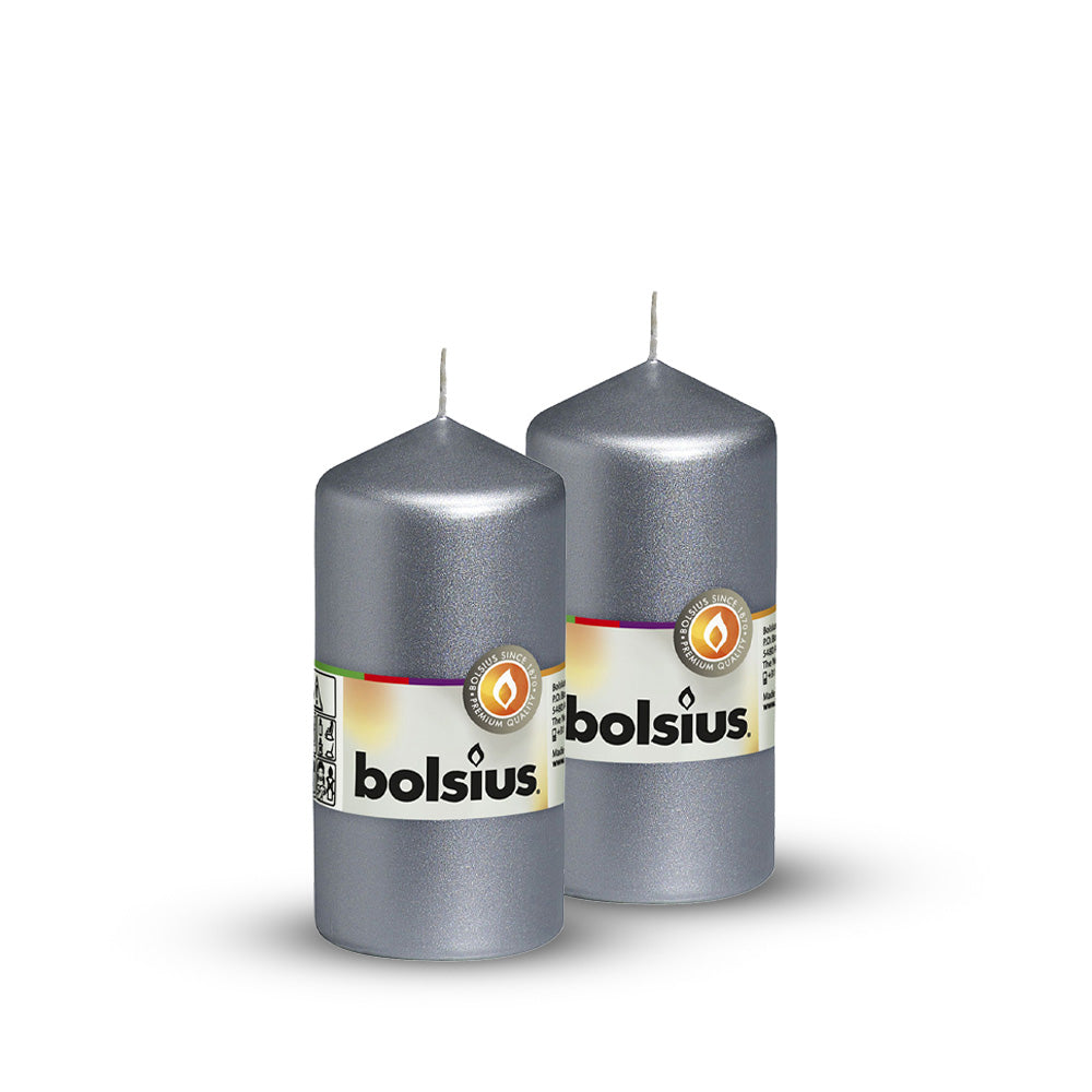 Pack Vela Pilar 120x58mm Prateado