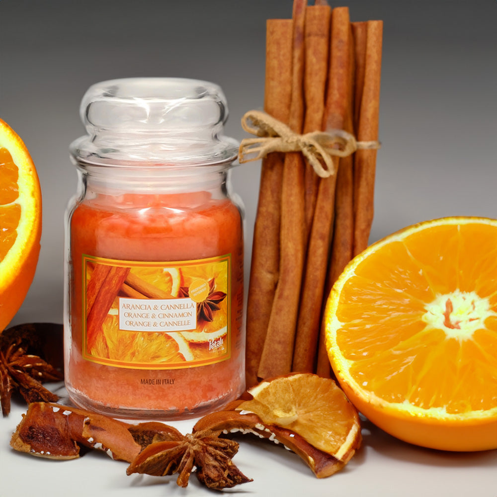 Vela Frasco Aromático Laranja & Canela 100h