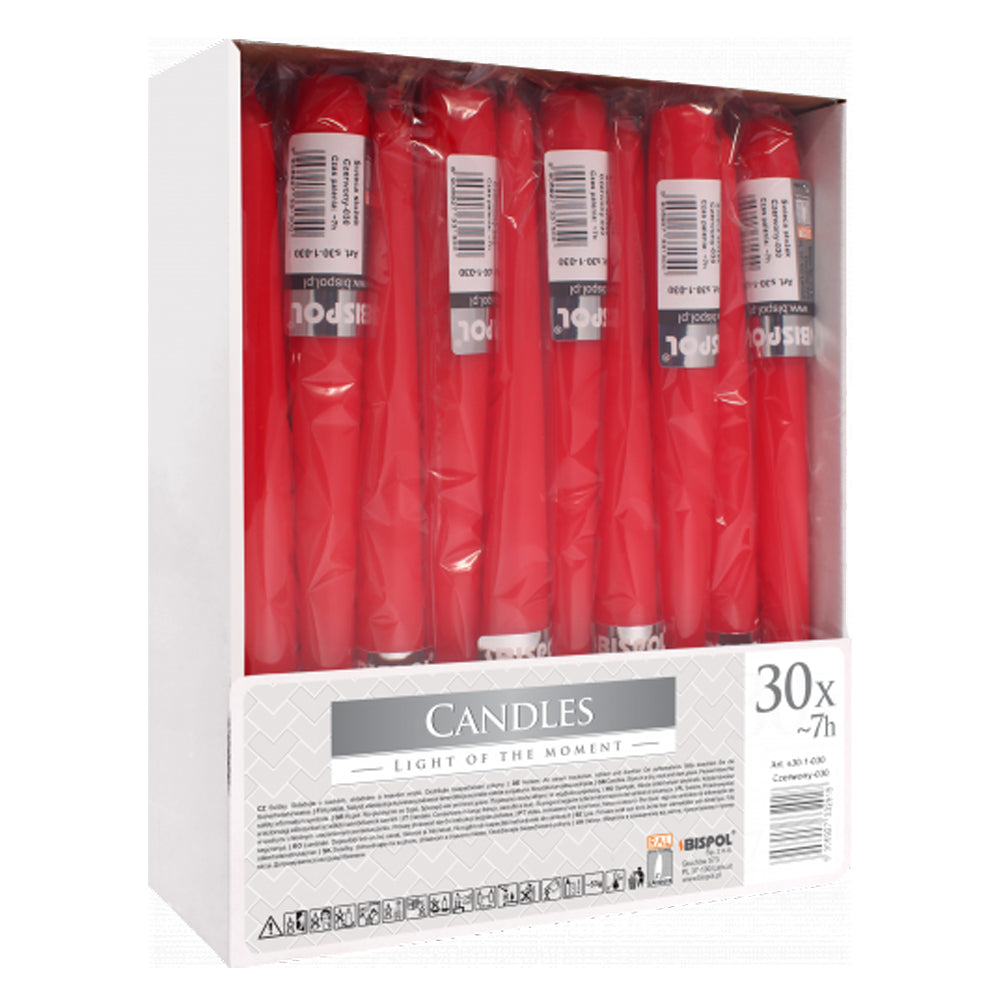 Vela Cónica S30 Vermelha Pack.30 7h