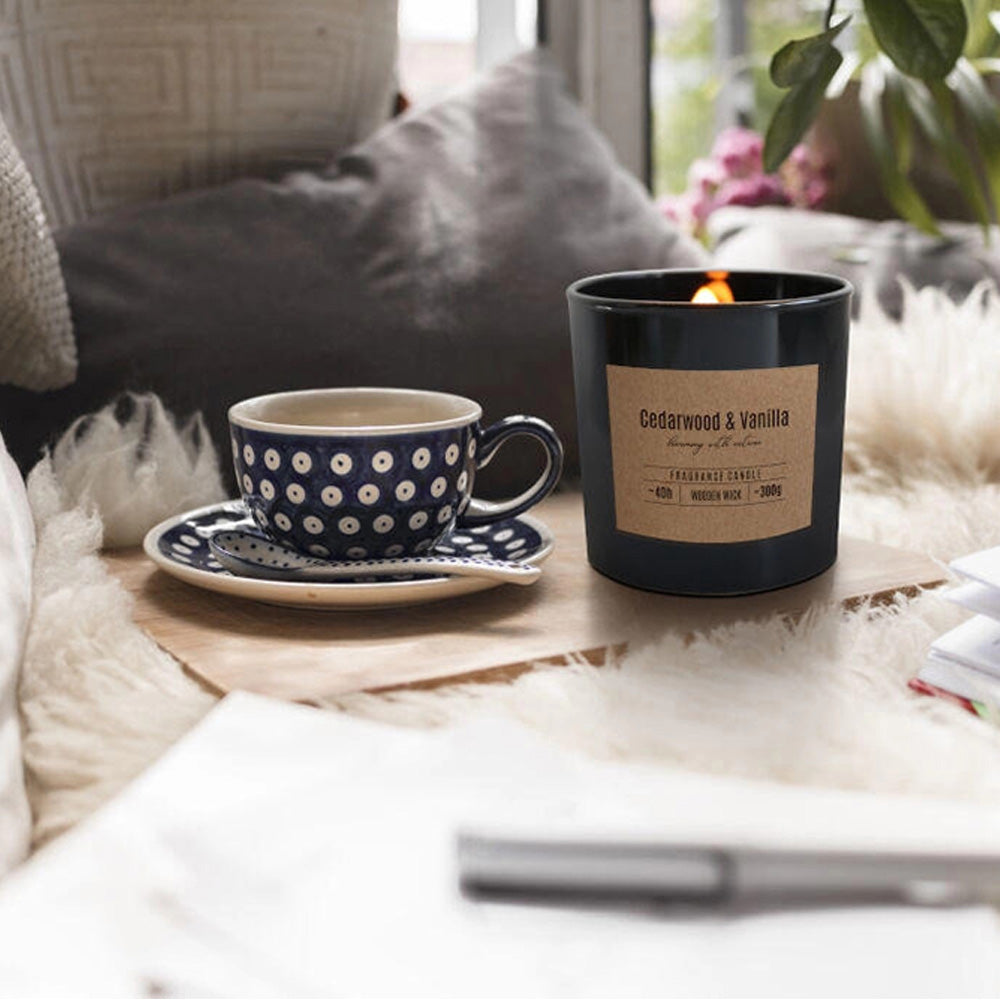 Vela Copo Aromático Cedro & Baunilha 40h