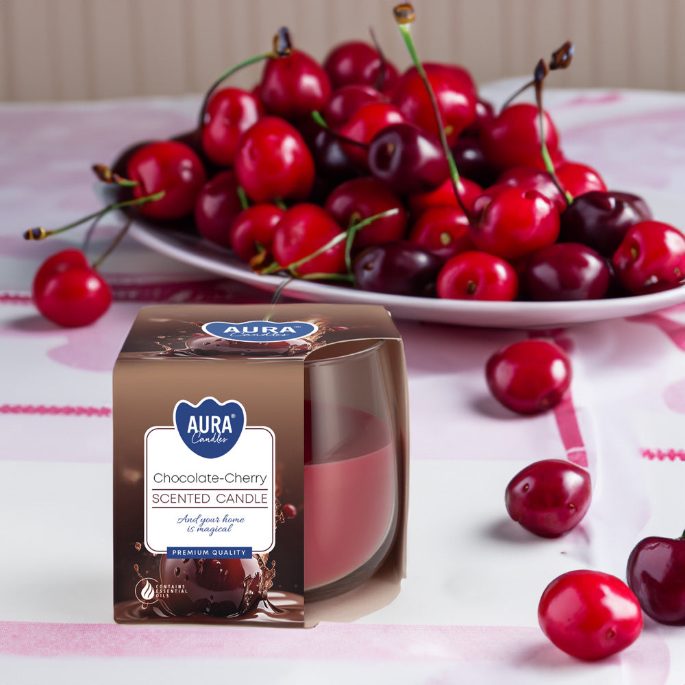 Vela Copo Aromático Chocolate & Cereja 24h