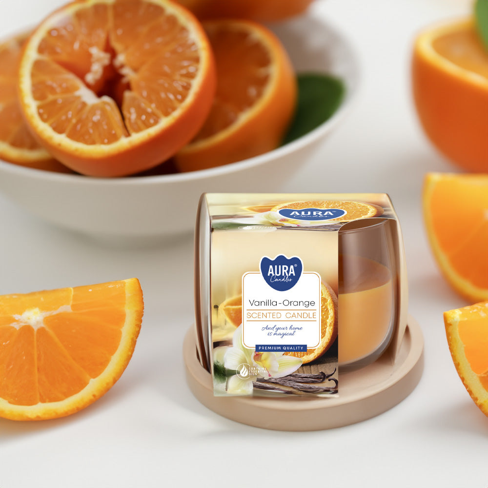 Vela Copo Aromático Baunilha & Laranja 24h