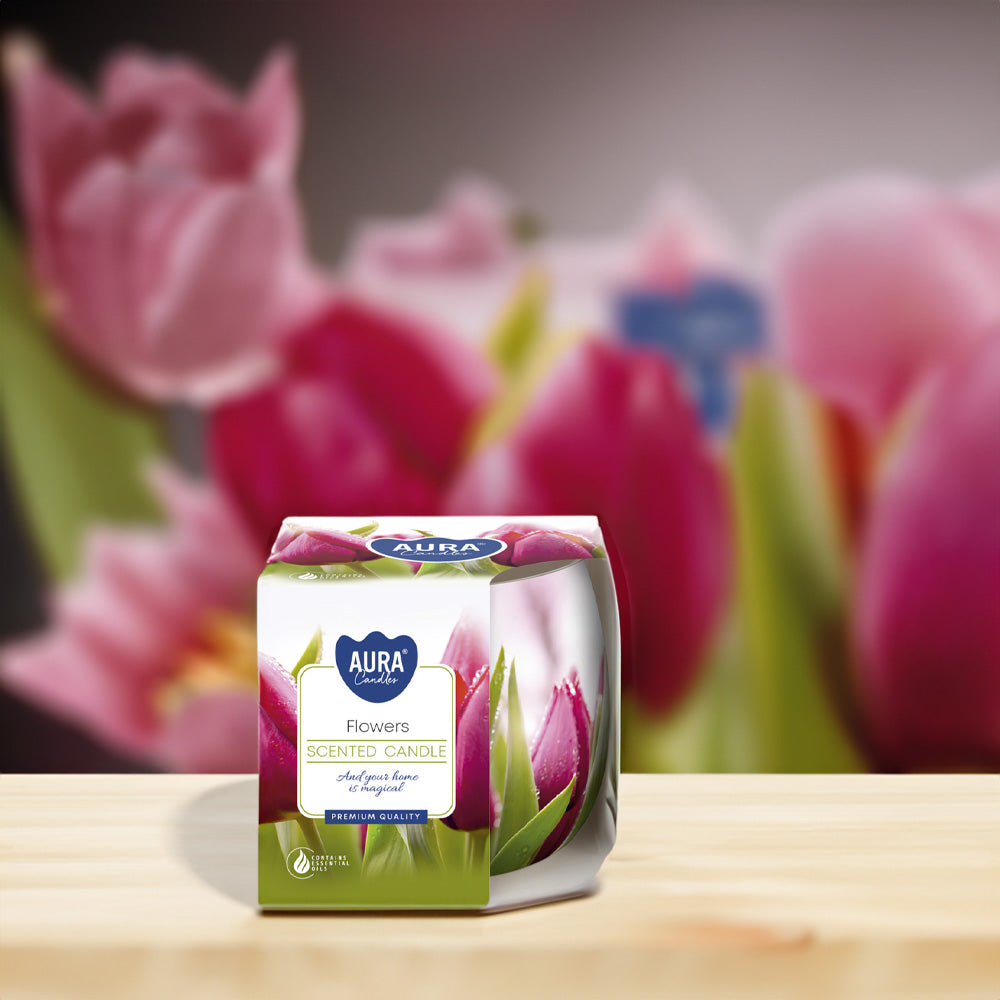 Vela Copo Aromático Flores 20h