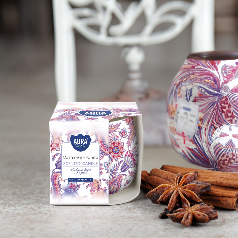 Vela Copo Aromático Caxemira/Baunilha 24h