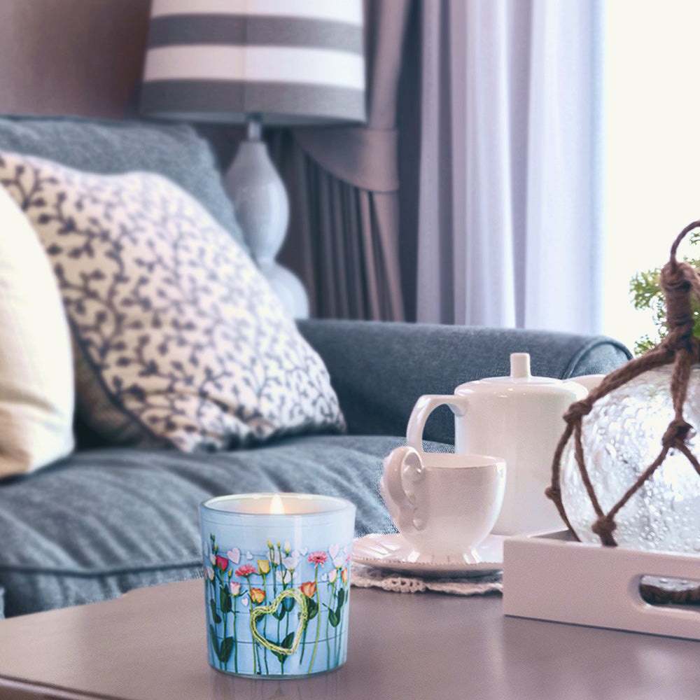 Vela Copo Aromático Jardim Azul 22h