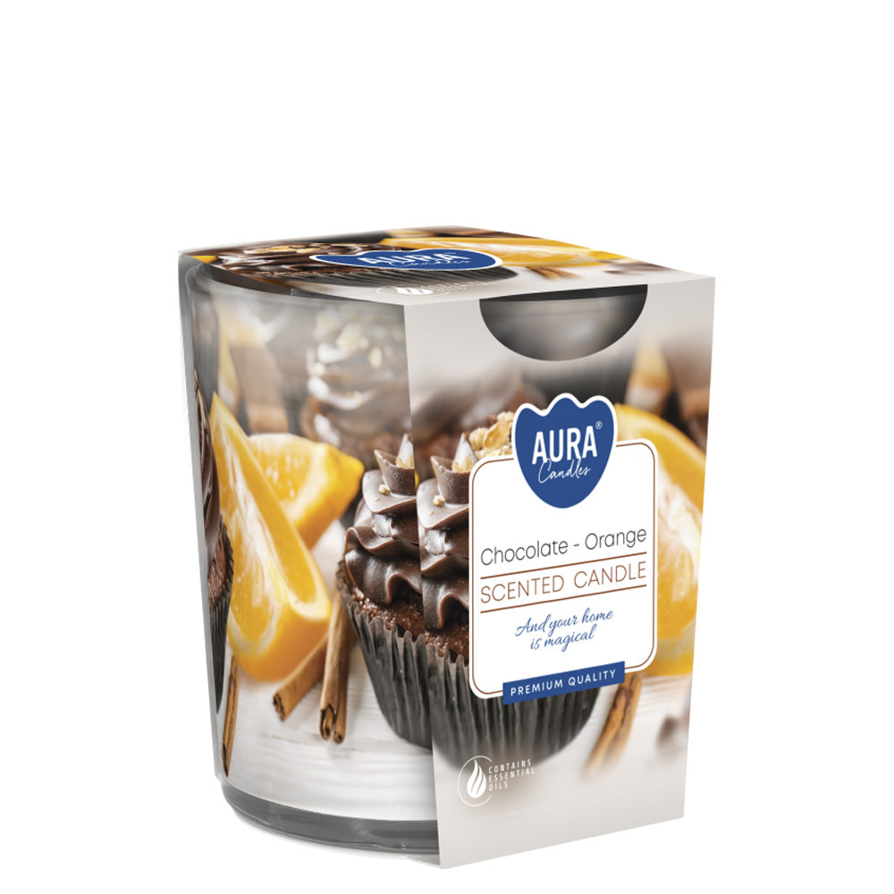 Vela Copo Aromático SN72S Chocolate & Laranja 22h
