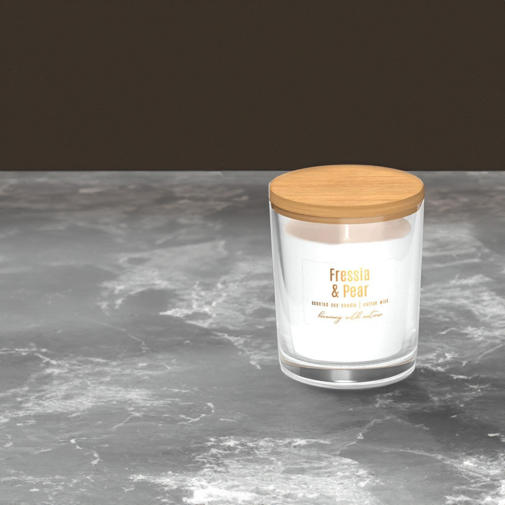 Vela Copo Aromático Folha Frésia & Pêra 28h