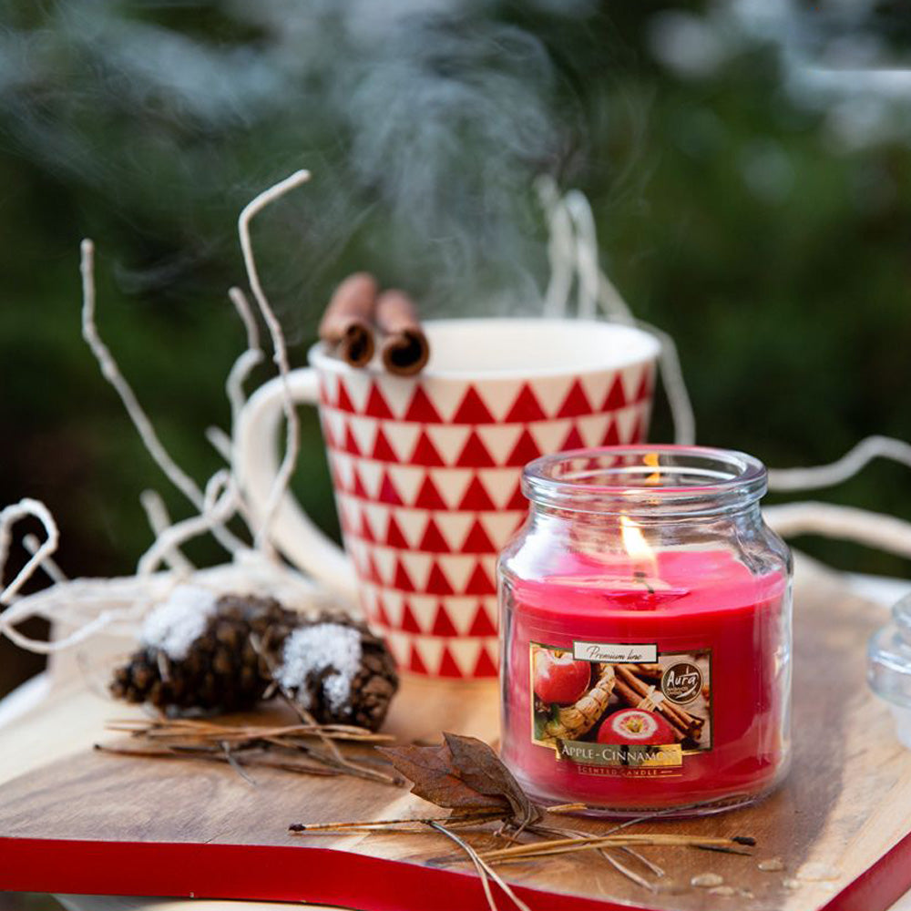 Vela Frasco Aromático Maçã & Canela 28 h