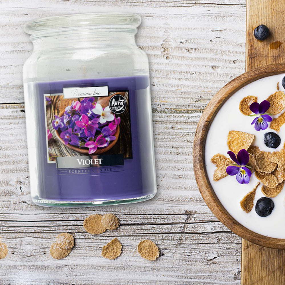 Vela Frasco Aromático Violeta 100h