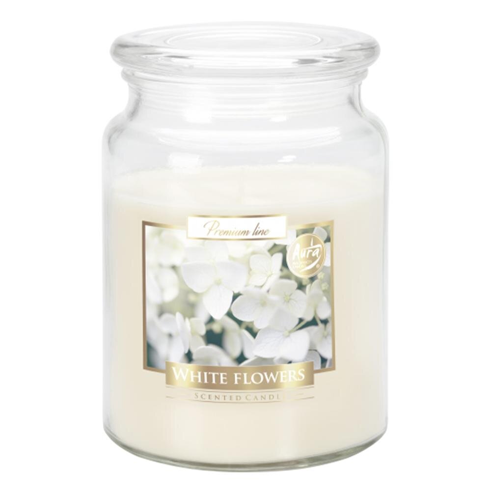 Vela Frasco Aromático Flores Brancas 100h