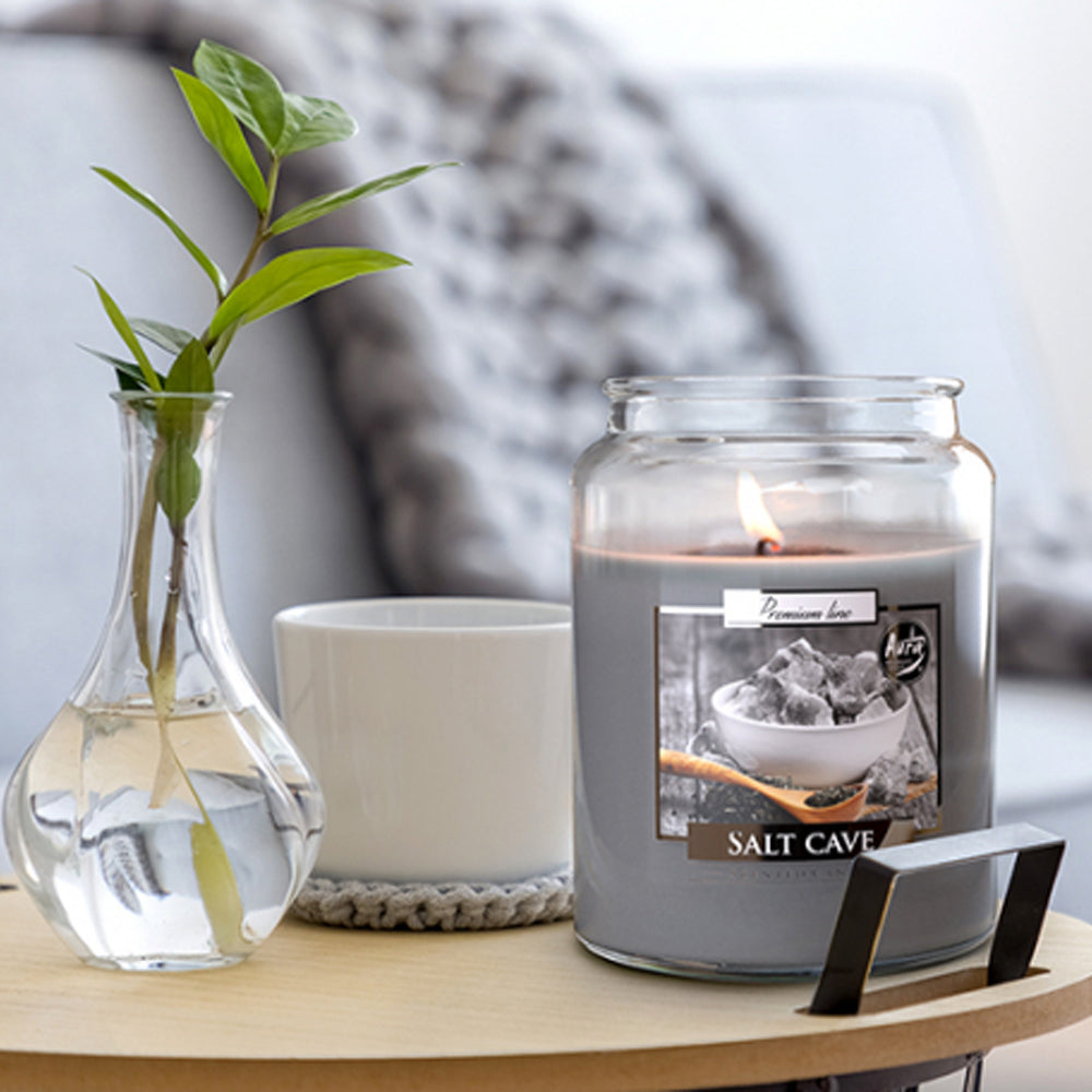 Vela Frasco Aromático Caverna de Sal 100h