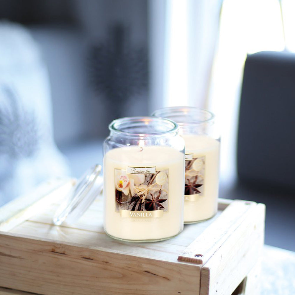 Vela Frasco Aromático Baunilha 100h