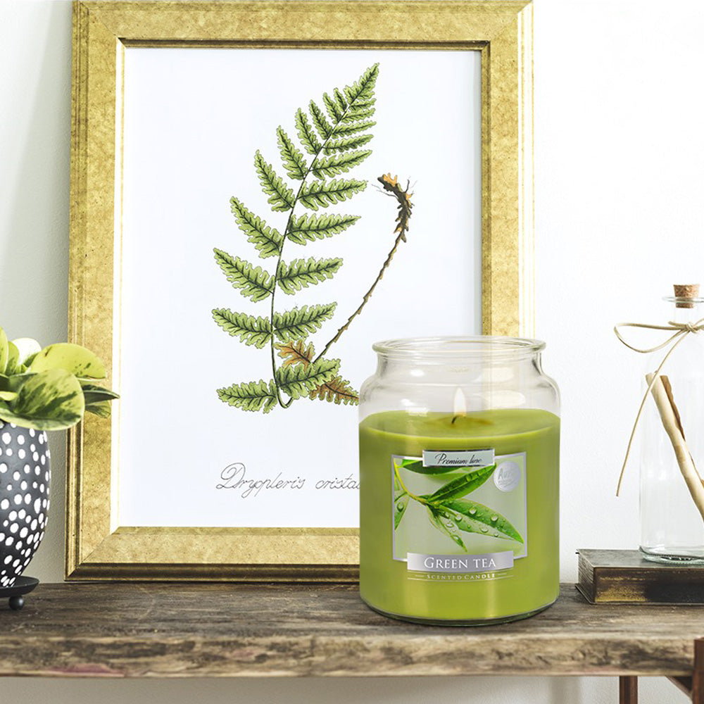 Vela Frasco Aromático Chá Verde 100h