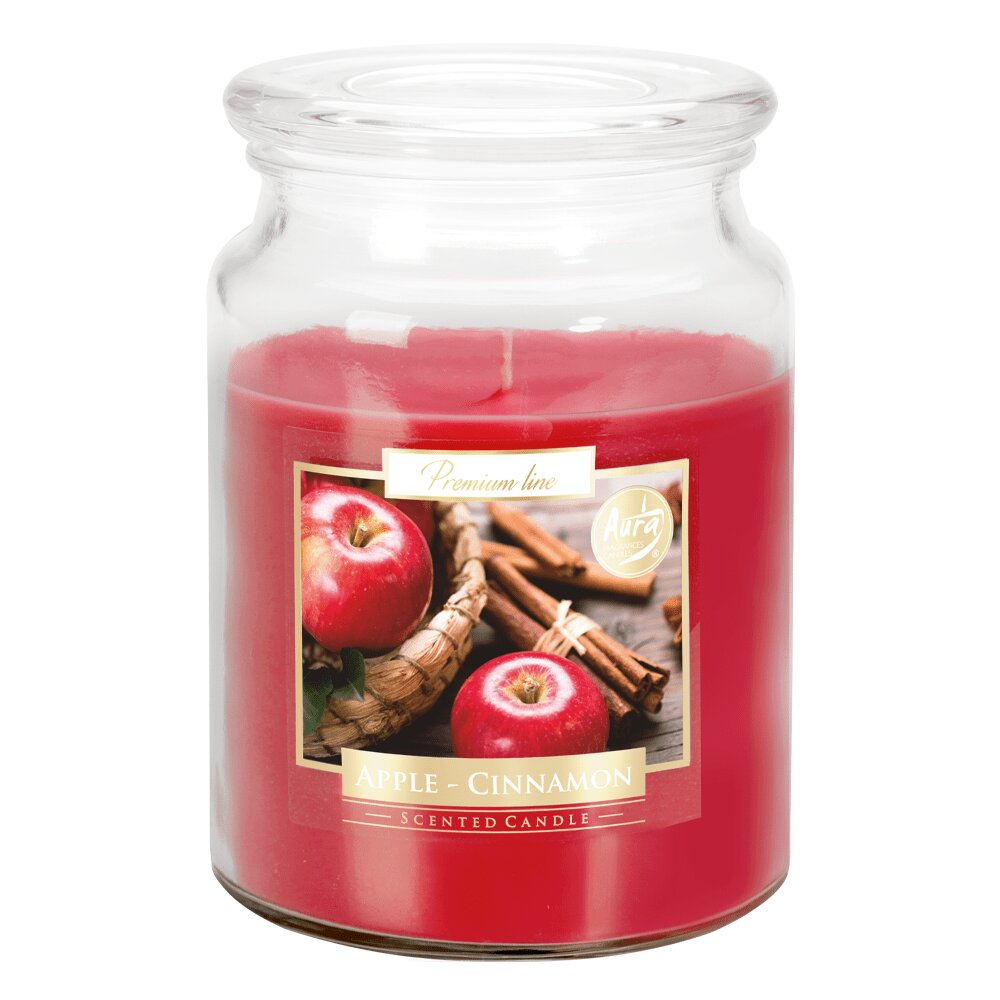 Vela Frasco Aromático Maçã & Canela 100h