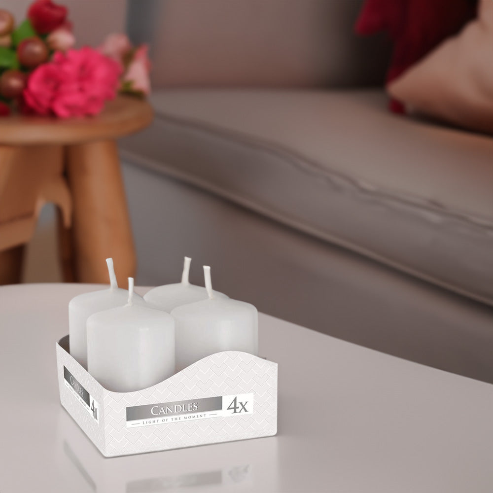 Vela Pilar Votiva 40/60 Pack.4 Branca 7h