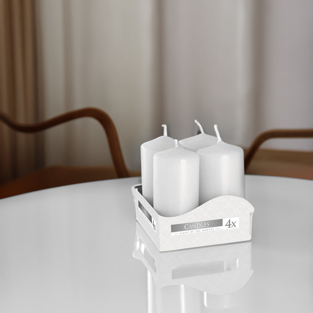 Vela Pilar Votiva 40/80 Pack.4 Branca 9h