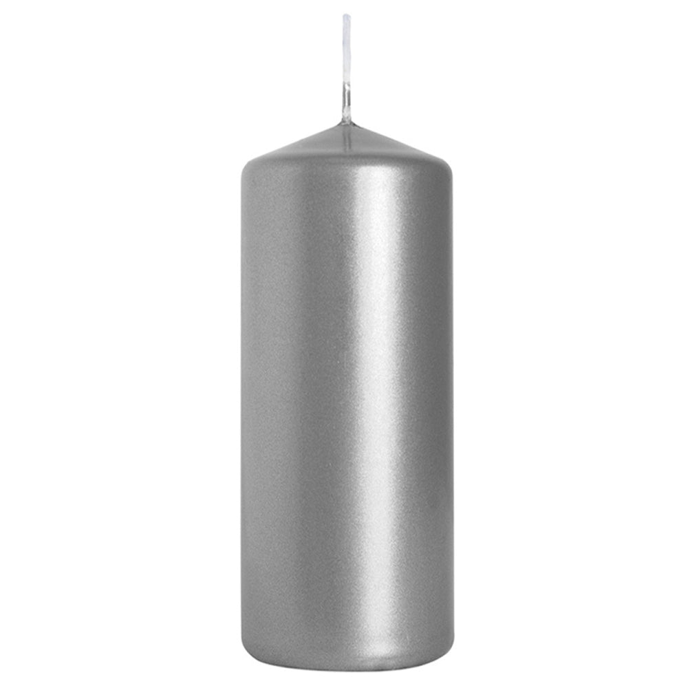 Vela Pilar SW 100x48mm Prata Metálico