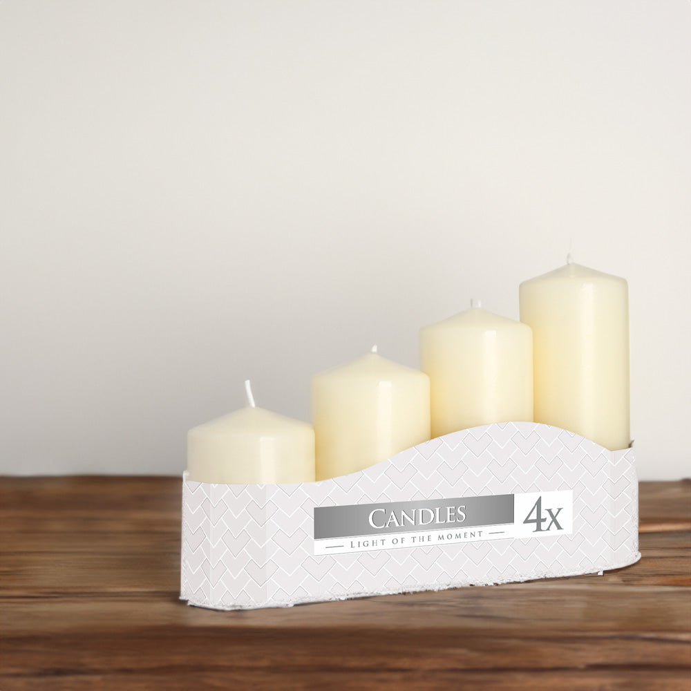 Vela Pilar 50/4 Pack 4 Pérola 33h
