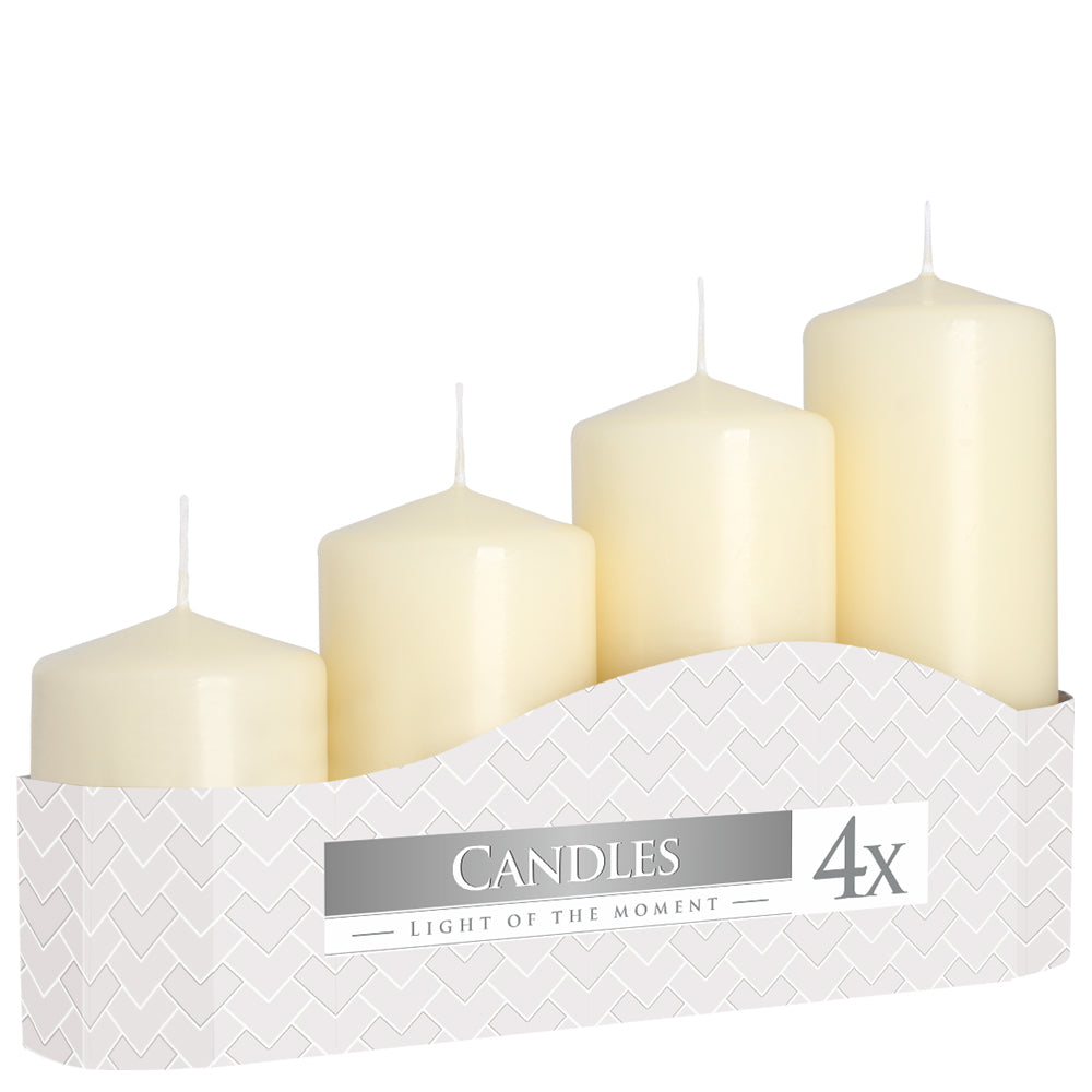 Vela Pilar 50/4 Pack 4 Pérola 33h