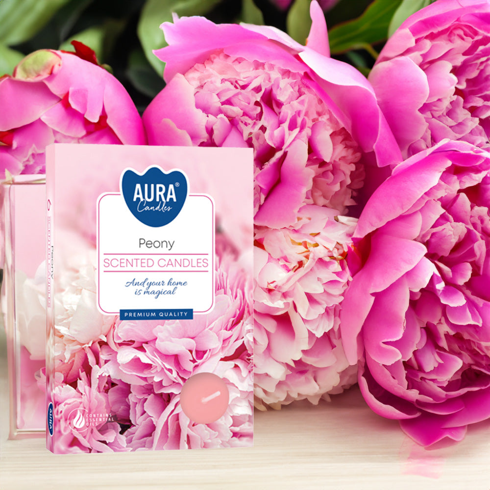 Vela Tealight Aromática Pack.6 Peónia 4h
