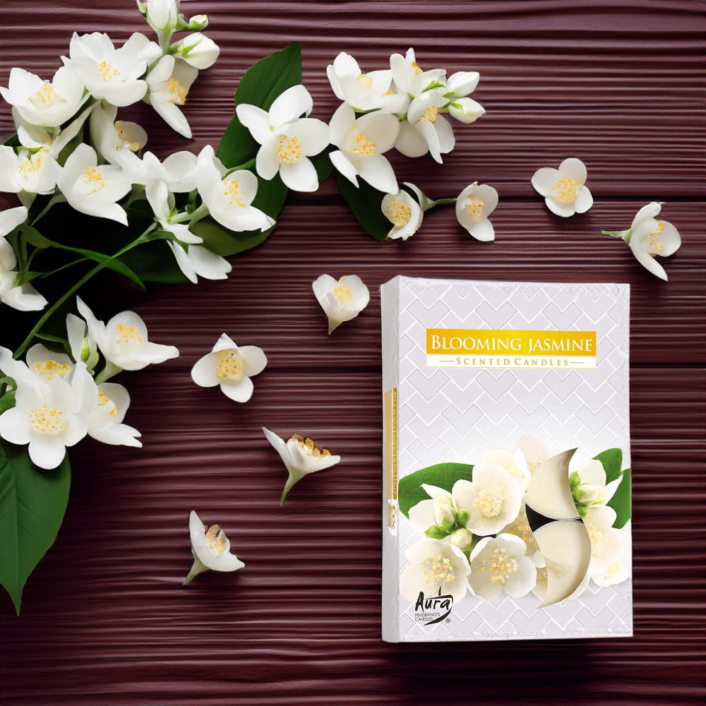 Vela Tealight Aromática Pack.6 Jasmim Florescente 4h