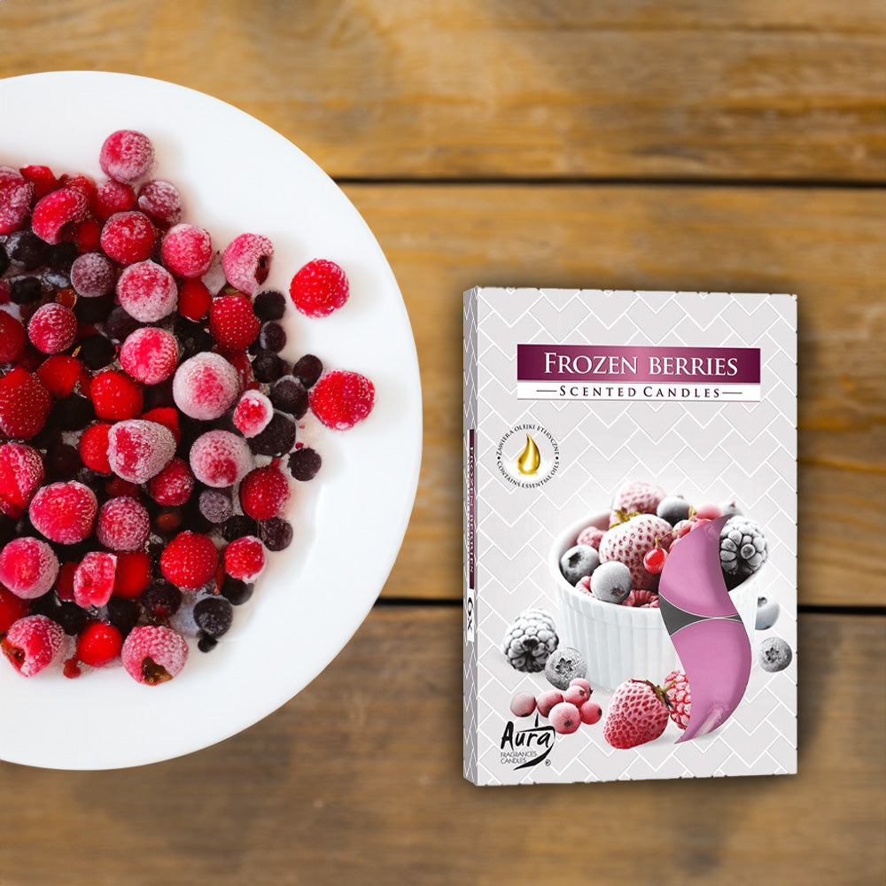 Vela Tealight Aromática Pack.6 Bagas Congeladas 4h