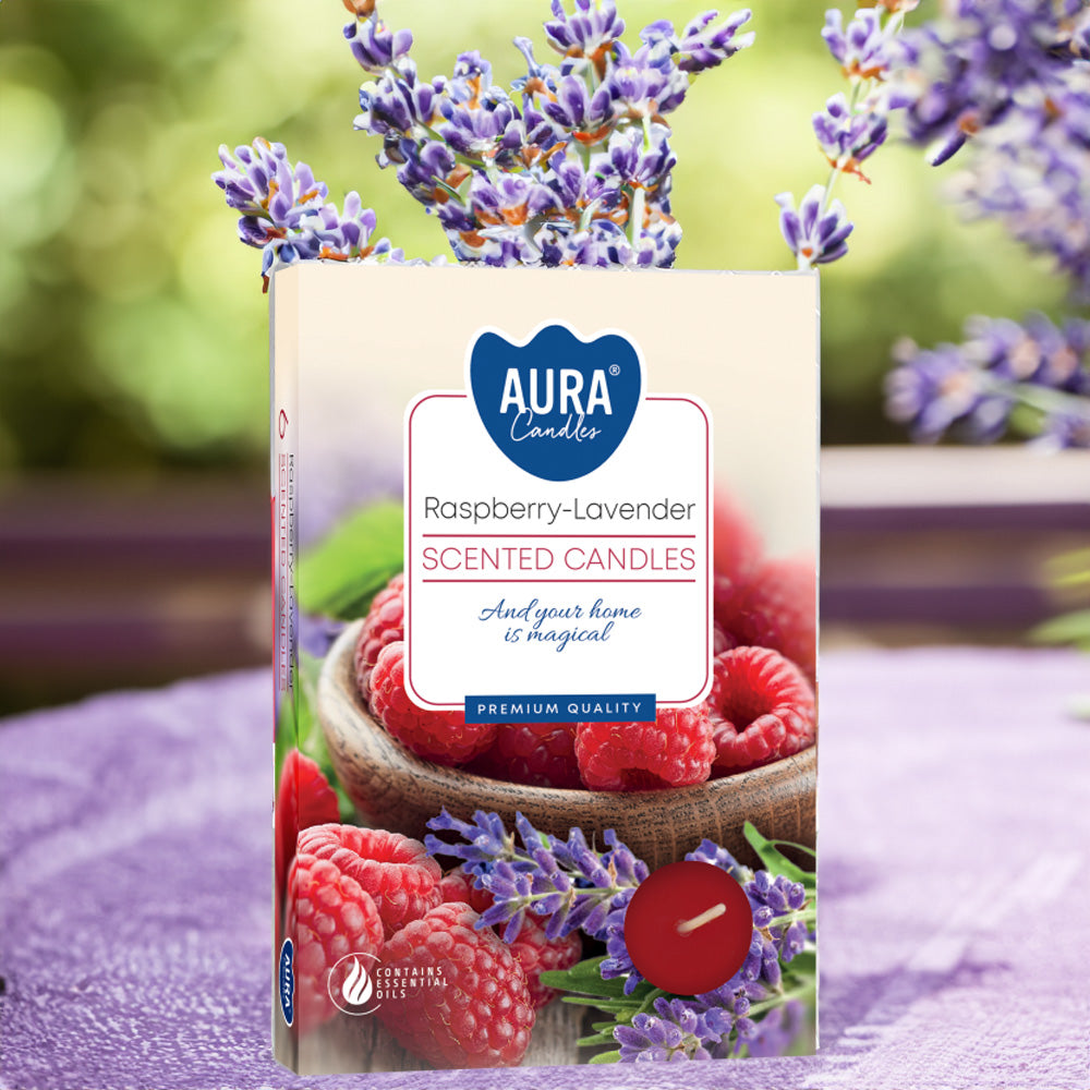 Vela Tealight Aromática Pack.6 Framboesa & Lavanda 4h