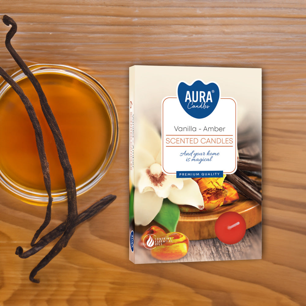 Vela Tealight Aromática Pack.6 Baunilha & Ambar 4h