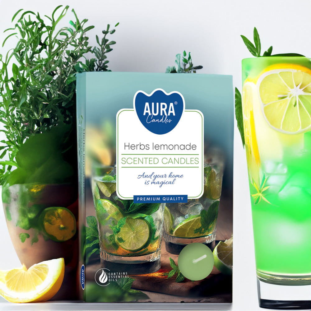 Vela Tealight Aromática Pack.6 Limonada de Ervas 4h