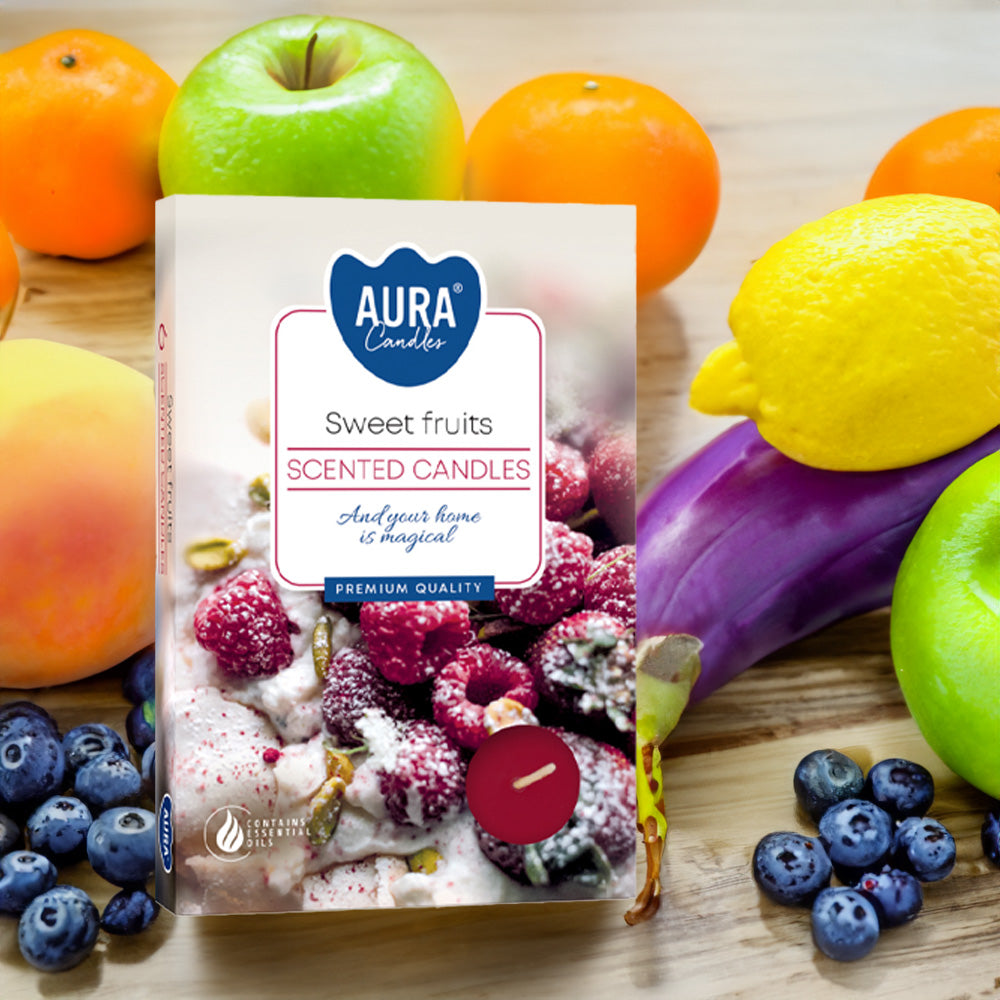 Vela Tealight Aromática Pack.6 Frutas Doces 4h