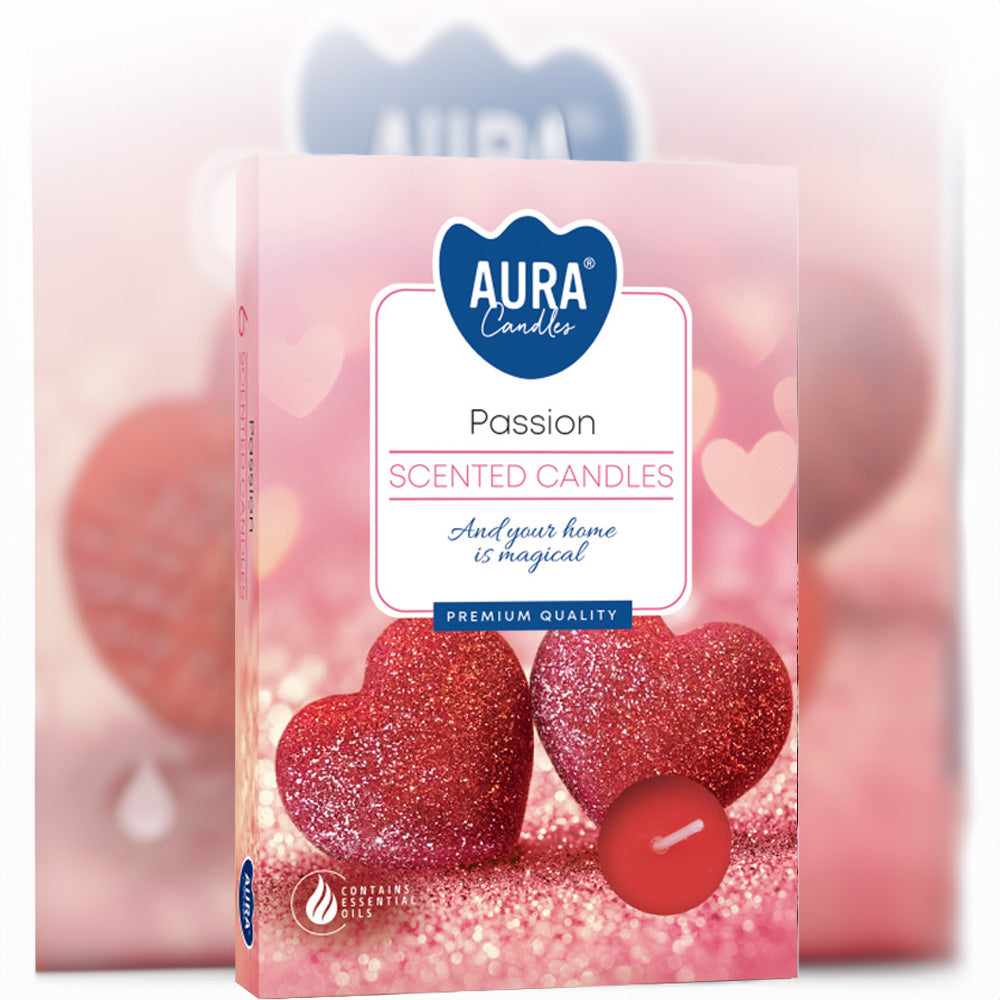 Vela Tealight Aromática Pack.6 Paixão 4h