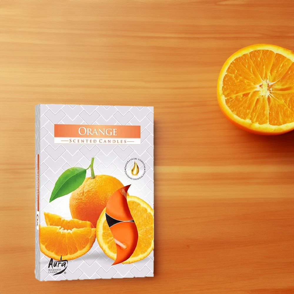 Vela Tealight Aromática Pack.6 Laranja 4h