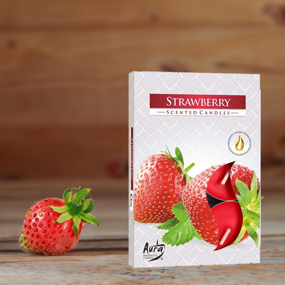 Vela Tealight Aromática Pack.6 Morango 4h