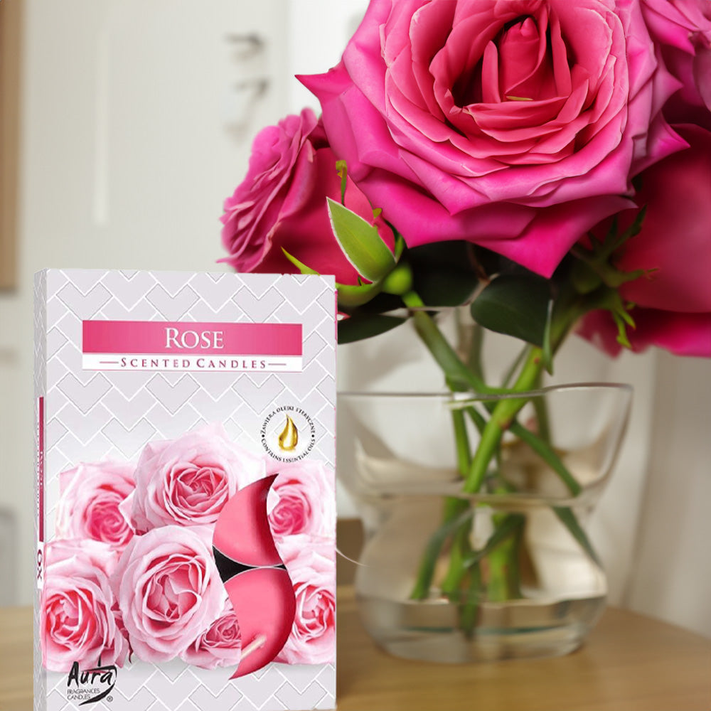 Vela Tealight Aromática Pack.6 Rosa 4h