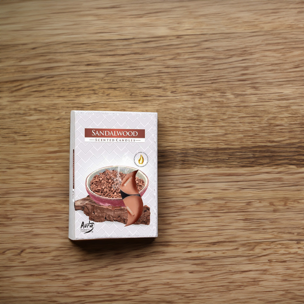 Vela Tealight Aromática Pack.6 Sandâlo 4h