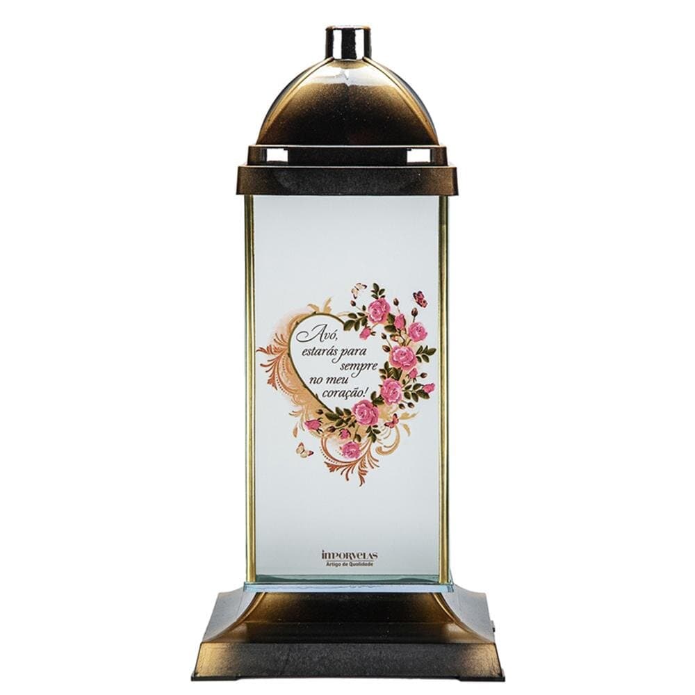 Vela Candeeiro Vidro Capela Coleção Avó