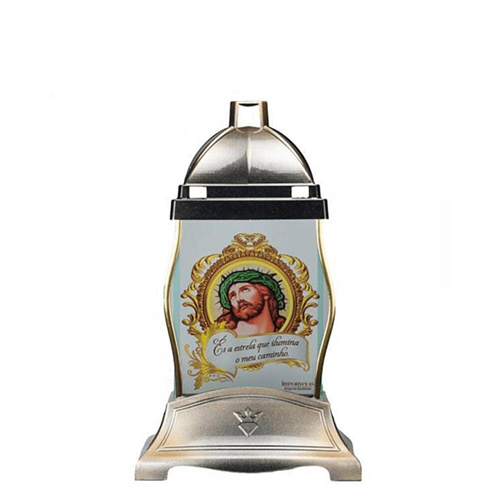 Vela Candeeiro Vidro Mini Capela Cristo