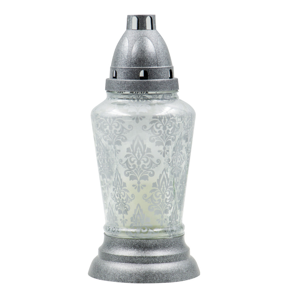 Vela Candeeiro Vidro VS702 Floral (Recarga 0140)