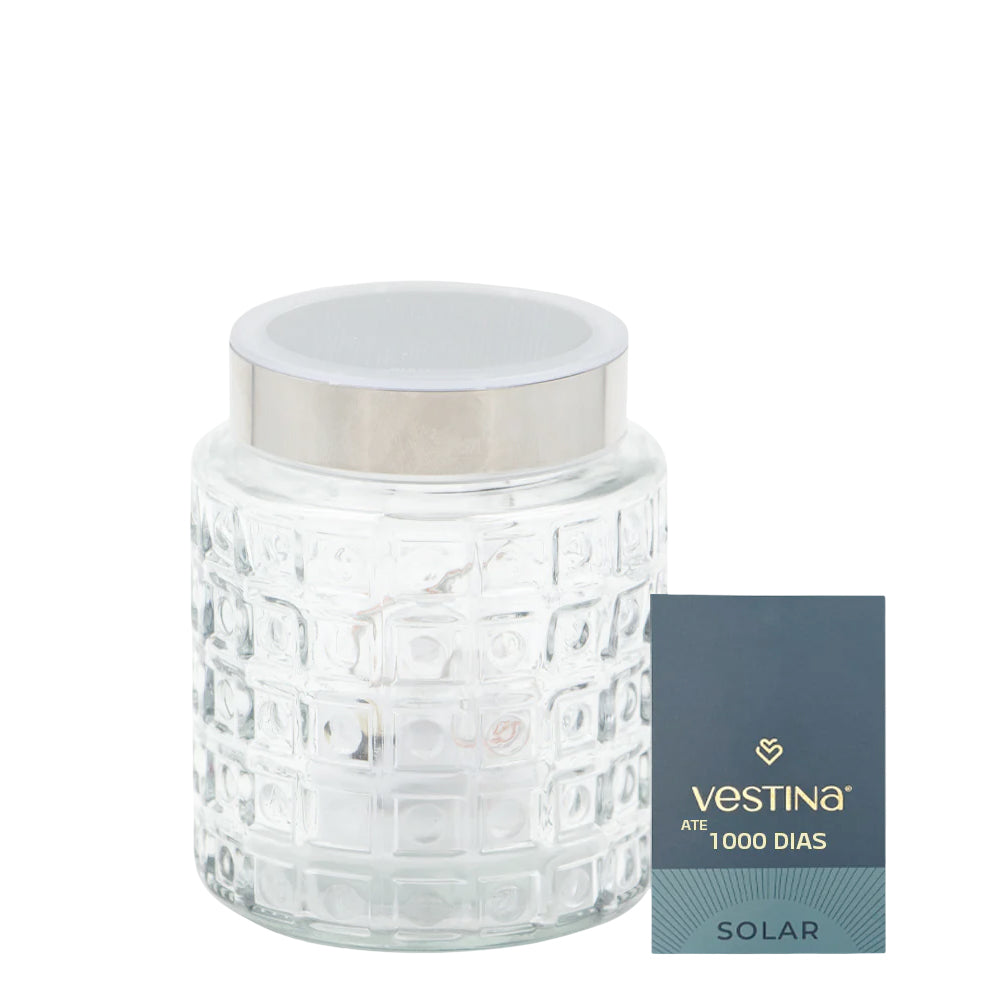 Vela Candeeiro Vidro Solar VSS21 Transparente