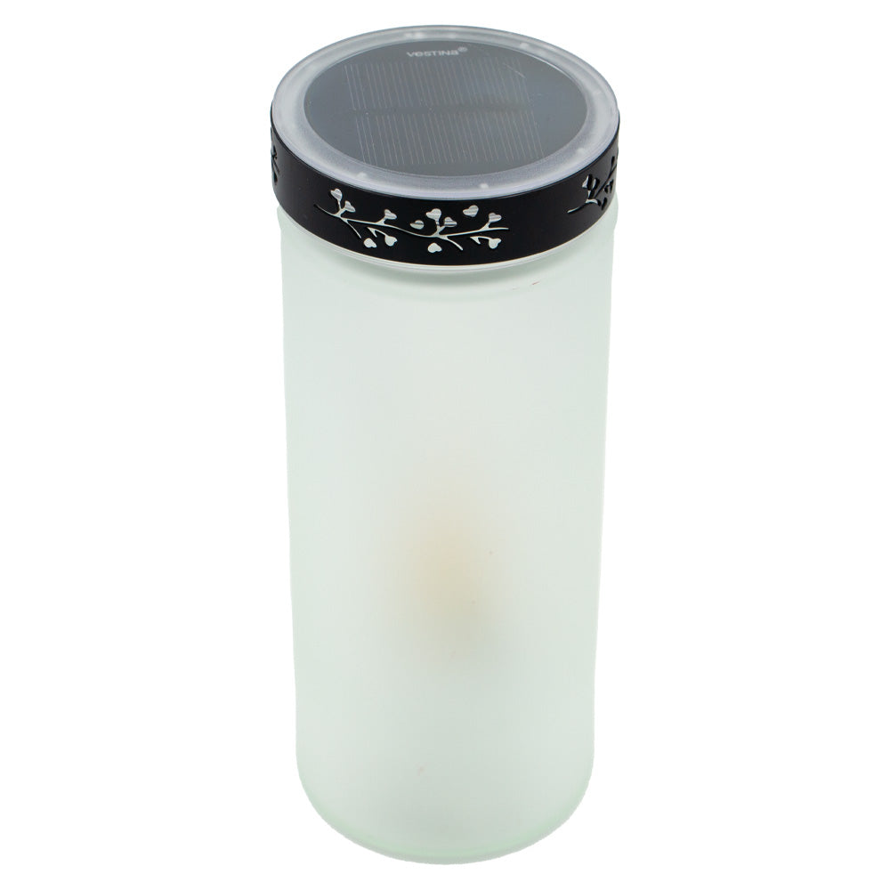Vela Candeeiro Vidro Solar VSS28 Branco
