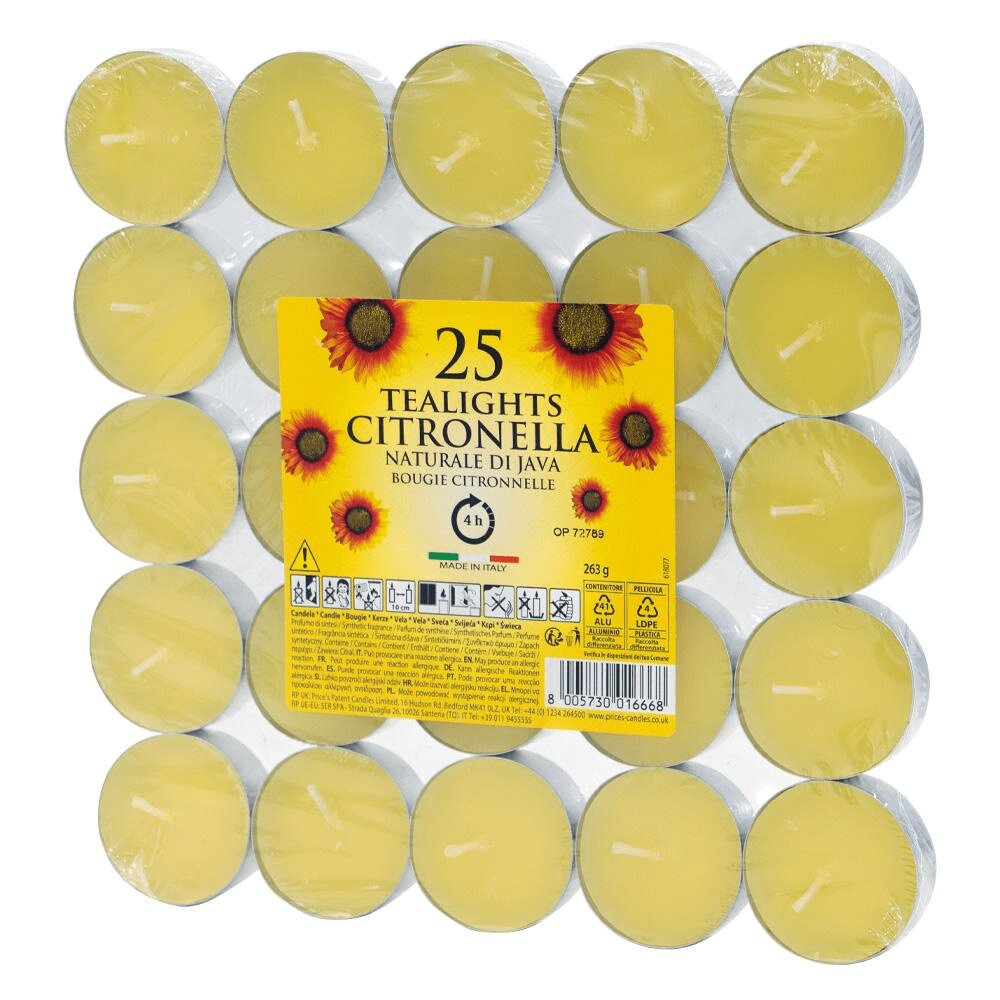 Vela Tealight Aromática  Citronella Pack.25 4 h